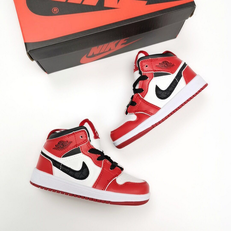 Jordan Air Jordan Air Jordan 1 MID Super Meng Children_s Shoes Official Limited Collars AJ1 help small sneakers code 24 --- 35-07aa202f